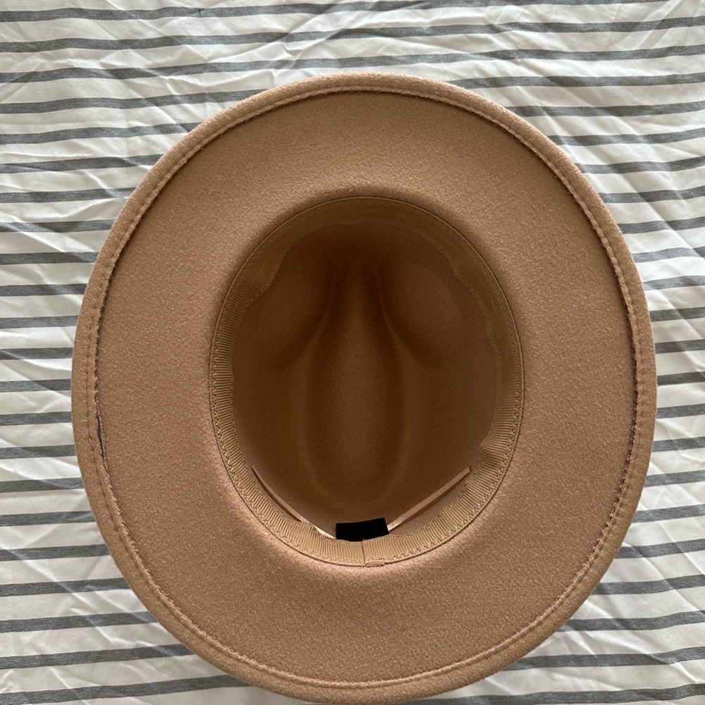 Wool Fall Brimmed Hat in Neutral Color - Picture 4 of 5